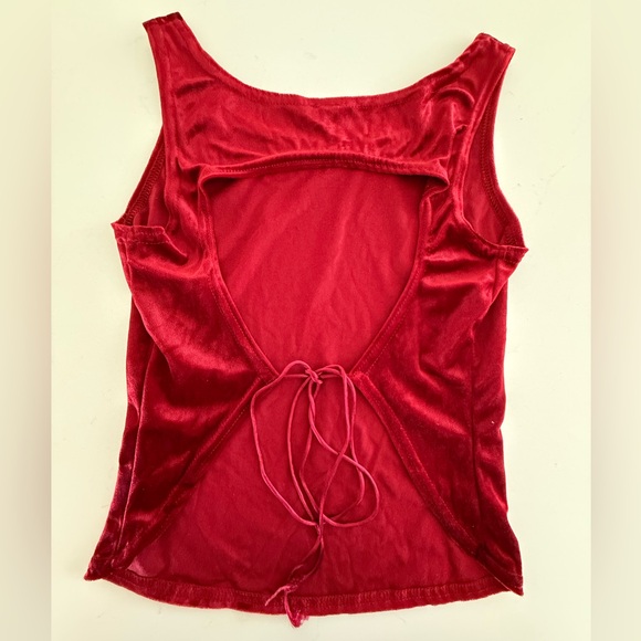 Tops - Vintage 1998 Velour, Backless Top